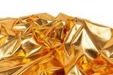 Spandex Gold Fabric With Glossy Surface Version With Elastic Ironing On All Four Sides