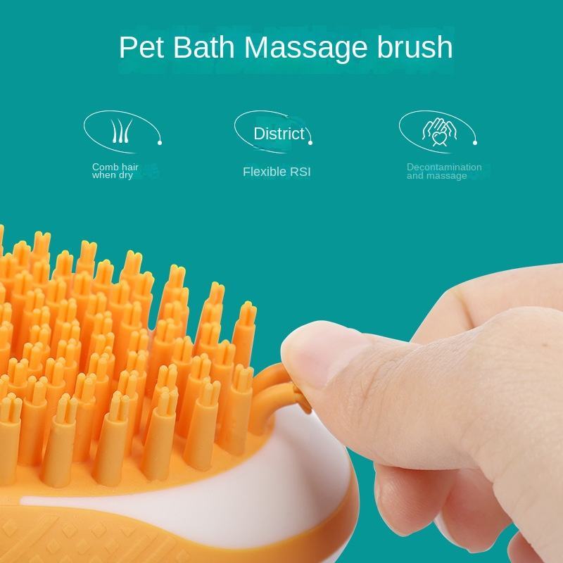 Dog Cat Bath Brush 2-in-1 Pet SPA Massage Comb Soft Silicone Pets Shower Hair Grooming Cmob Dog Cleaning Tool Pet Products Dog Cat Bath Brush 2-in-1 Pet SPA Massage Comb Soft Silicone Pets Shower Hair Grooming Cmob Dog Cleaning Tool Pet Products