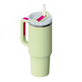 40 Oz Тумблер бо дастаки пахол изолятсияшуда, аз пӯлоди зангногир тобовар ба рехтани вакуумӣ косаи қаҳва бо сарпӯшаш тӯҳфаҳо барои дӯстдорони Валентин Муносиб барои толори идораи сайёҳии мошин