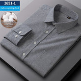 Men's Spring Autumn Coat Casual Checked Brushed Cotton Shirt