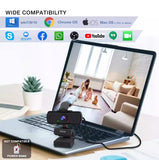 1440p Full HD PC Webcam With Microphone Tripod