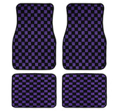 Checkerboard Car Foot Mat Dustproof Easy To Care Car Universal