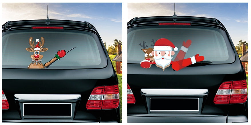 Popular Santa Claus wiper sticker can remove the car rear windshield wiper Sticker Car Stickers Popular Santa Claus wiper sticker can remove the car rear windshield wiper Sticker Car Stickers