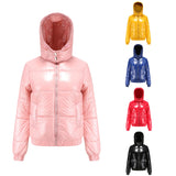 New autumn winter jacket with hood, waterproof, long sleeves, cotton lining