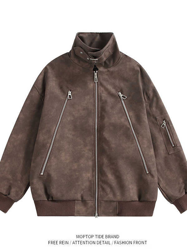 Мужская осенне-зимняя высококачественная модная брендовая американская ретро-мотоциклетная одежда пальто Мужская осенне-зимняя высококачественная модная брендовая американская ретро-мотоциклетная одежда пальто