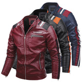 Motorcycle Leather Coat For Men Fall Winter New For Men