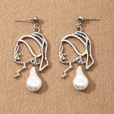 Cross Border Alloy Pearl Earrings For Girls Jewelry