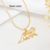 DIY Hand-Painted Cat Personalized Name Necklace For Pets