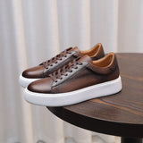 Top Layer Cowhide Men's Shoes Black Commute Leisure