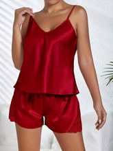 Women's Plus Size Ice Silk Short Strap Shorts Thin Pajamas Suit