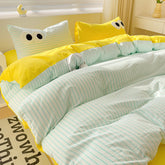 Big Eyes Four-piece Bedding Set Sanding Duvet Cover Bedding Suit