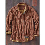 Woven Vintage Mens Plaid Shirt