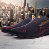 Breathable Casual Popular Black Mixed Color Calfskin Breathable Handmade Men's Leather Shoes Low-top Shoes