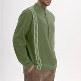 Men's Henry Shirt Printed Long Sleeve T-Shirt