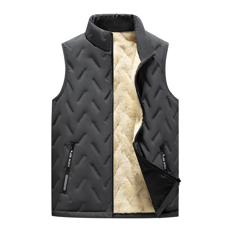 Vest For Middle-aged And Elderly People Warm Thickened Cotton Waistcoat Wool For Men Vest For Middle-aged And Elderly People Warm Thickened Cotton Waistcoat Wool For Men