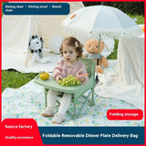 Baby Picnic Chair Outdoor Beach Camping Stool Portable Folding Photography Learning Seaside Dining Table
