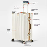 Suitcase Large Capacity Aluminum Frame Luggage