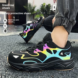 Steel Head Non-slip Soft Bottom Four Seasons Breathable Mesh Shoes