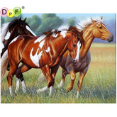 DPF DIY Grass Horse 5D Crafts Diamond Painting Cross Needlework Diamond Mosaic Full Square Home Decor Diamond Embroidery