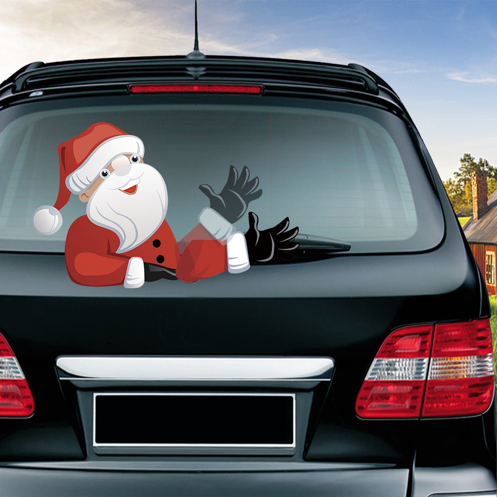 Popular Santa Claus wiper sticker can remove the car rear windshield wiper Sticker Car Stickers Popular Santa Claus wiper sticker can remove the car rear windshield wiper Sticker Car Stickers