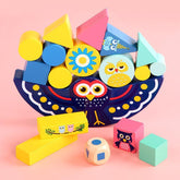 Wooden Cartoon Owl Balance Early Education for Intelligence Game