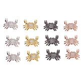 Amader Top Copper Crab Charm Beads For Jewelry Making Animal Brass Micro Pave Cubic Zirconia Wholesale For Women BD1011