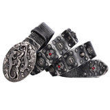Personality Punk Rivet Men's Leather Belt Performance