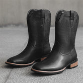 Western Denim Boots Fashion Embroidered