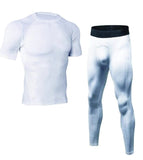 Spring And Summer New Men's Short Sleeved Print Set