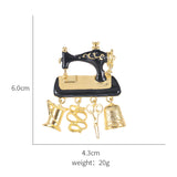 Sewing machine brooch