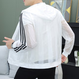 Мужское пальто Ice Silk с вырезом и дышащим капюшоном