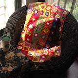 Hand crochet flower crochet bedside pillow