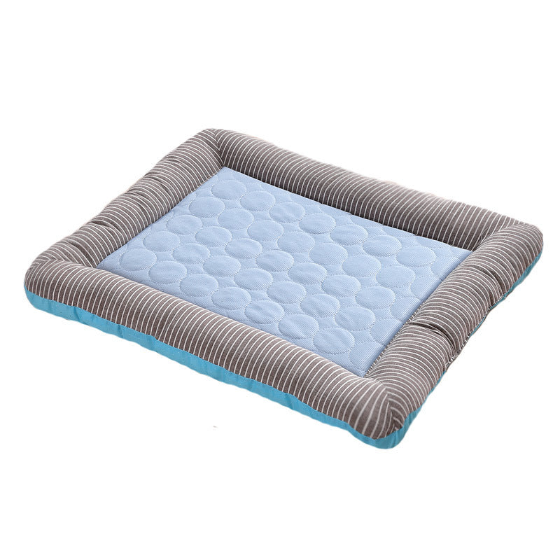 Pet Cooling Pad Bed For Dogs Cats Puppy Kitten Cool Mat Pet Blanket Ice Silk Material Soft For Summer Sleeping  Blue Breathable Pet Cooling Pad Bed For Dogs Cats Puppy Kitten Cool Mat Pet Blanket Ice Silk Material Soft For Summer Sleeping  Blue Breathable