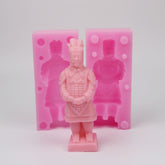 Terracotta Warriors Silicone Soap Mold Making Candle Mold