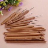 20PCS Lot Bamboo Crochet Hooks Knitting Weave Needles Set