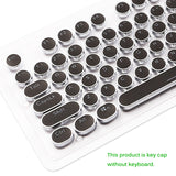 E Element Punk Mechanical Keyboard Retro Metal Luminous Gaming Keyboard Round Key Caps