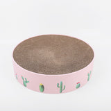 Cat Round Scratch Board Durable Cat Bed Toys Corrugated Paper Pad Scratching Cardboard for Kittens Medium Cats