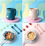 Set Baby Cartoon Dinosaur Tableware Childrens Dinnerware Set