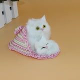 Cute Simulation Mother Cat and Kitten Plush Dolls