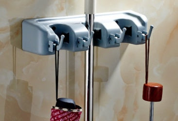 Plastic Mop Hook Wall Hanging Multifunctional Card Holder Drop Mop Rack Bathroom Broom Hanger Plastic Mop Hook Wall Hanging Multifunctional Card Holder Drop Mop Rack Bathroom Broom Hanger