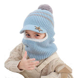 Children's Hat Knitted With Plush And Thick Warm Ear Protector