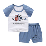 Summer Infant Newborn Baby Boy Clothes Children Clothes Set for Girls Kids T-Shirt Shorts 2PCS Outfits Cotton Casual Clothes