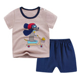Summer Infant Newborn Baby Boy Clothes Children Clothes Set for Girls Kids T-Shirt Shorts 2PCS Outfits Cotton Casual Clothes