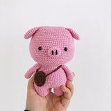 Hand Woven Doll Diy Crochet Milk Cotton Material Bag Cat Rabbit Doll Knitting Hook Line Making Gift