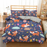 3D Digital Printing Cartoon Bedding Three-Piece Bedding Quilt Cover Pillowcase