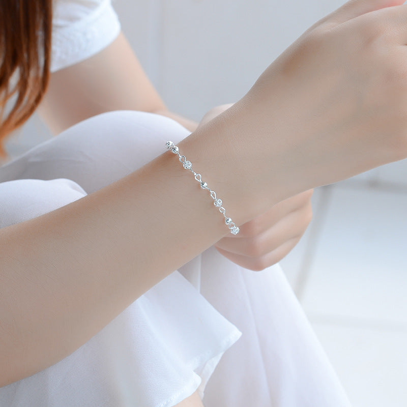 Silver Anklets 925 Fashion Silver Jewelry Hollow Beads Anklet for Women Girls Friend Foot Barefoot Leg Jewelry Silver Anklets 925 Fashion Silver Jewelry Hollow Beads Anklet for Women Girls Friend Foot Barefoot Leg Jewelry