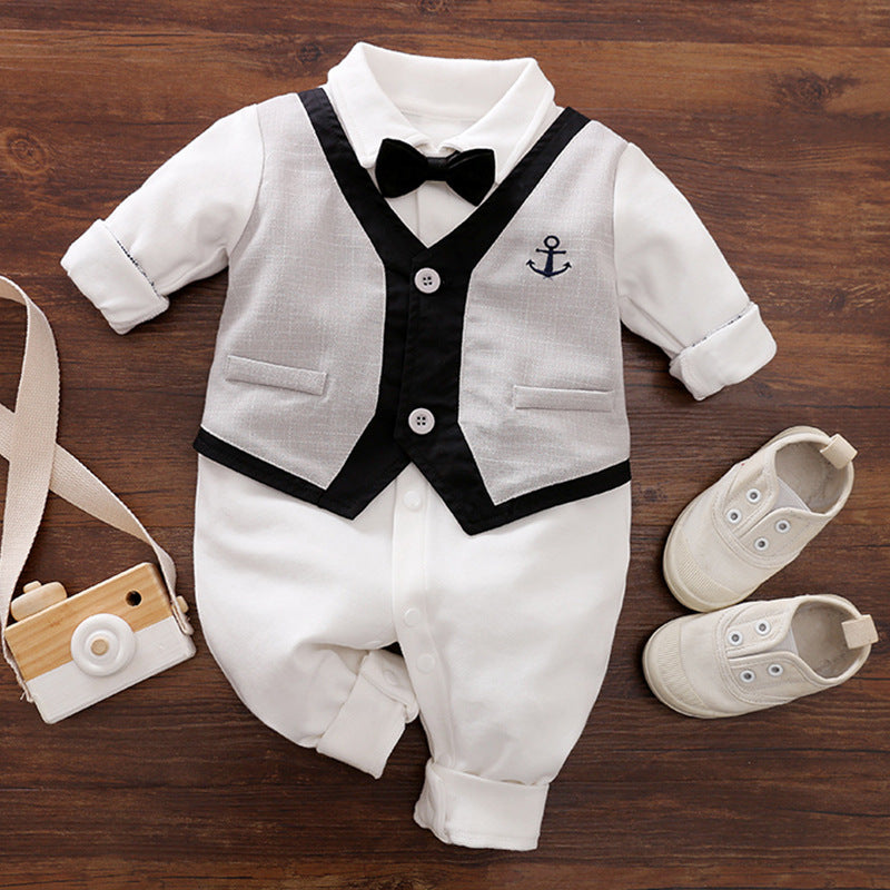 Gentleman's Baby Clothes, Long-sleeved Baby Clothes, Gentleman's Romper Gentleman's Baby Clothes, Long-sleeved Baby Clothes, Gentleman's Romper