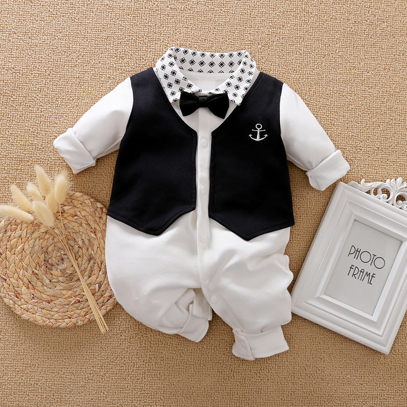 Gentleman's Baby Clothes, Long-sleeved Baby Clothes, Gentleman's Romper Gentleman's Baby Clothes, Long-sleeved Baby Clothes, Gentleman's Romper