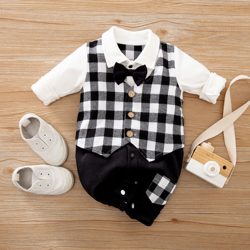 Gentleman's Baby Clothes, Long-sleeved Baby Clothes, Gentleman's Romper Gentleman's Baby Clothes, Long-sleeved Baby Clothes, Gentleman's Romper