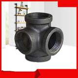 Malleable Steel Galvanized Pipe Fittings Three-dimensional Four-way Corner Four-way